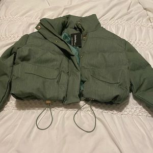 Olive Puffer Jacket